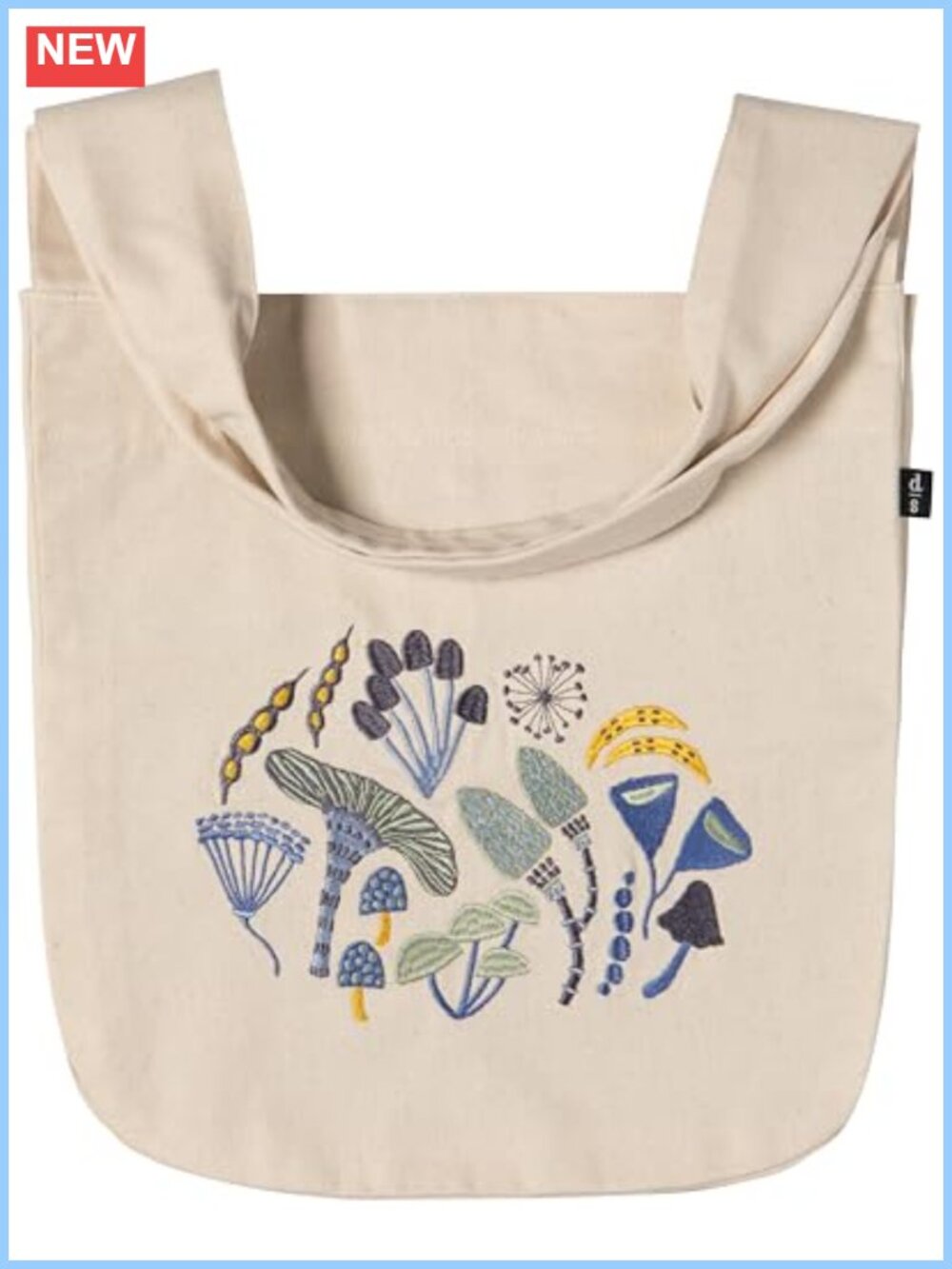 Cotton Embroidered Tote Bag with Inner Pocket Machine Washable